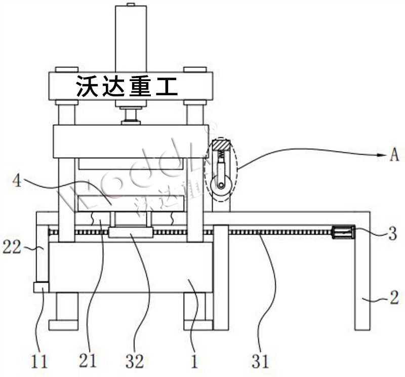 带移动工作台的汽车内饰成型液压机