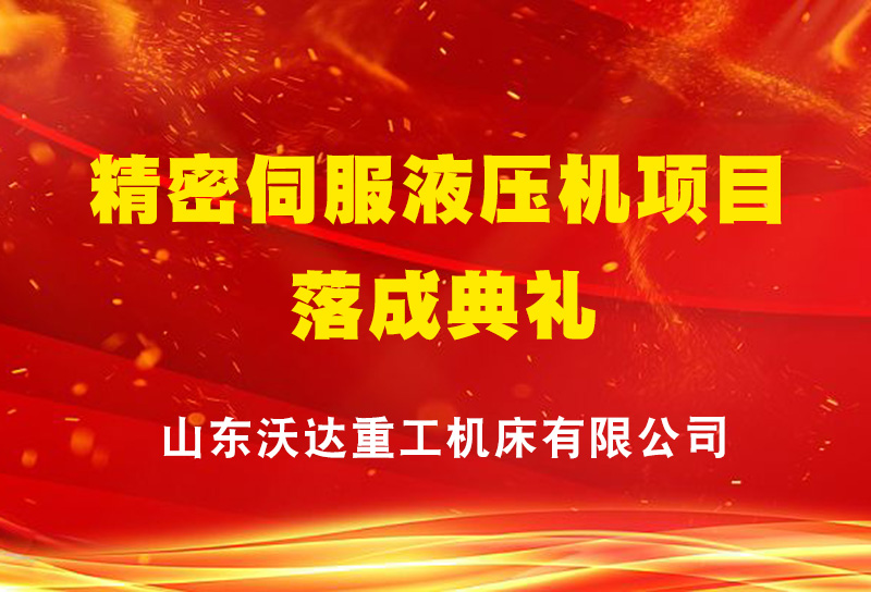 山东FH至尊重工精密伺服液压机项目落成典礼